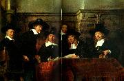 REMBRANDT Harmenszoon van Rijn styresmannen for kladeshandlarskraet painting